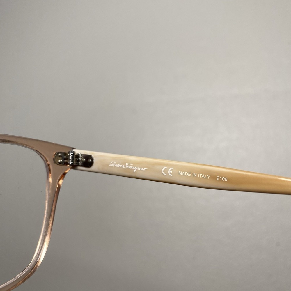 Salvatore Ferragamo Translucent Light pink Cat-Eye Glasses - Picture 5 of 8